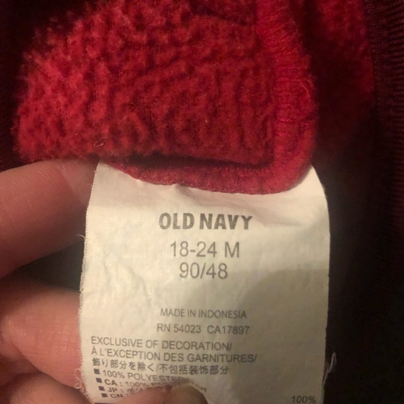 RED Old Navy Hoodie Size 18-24 months - Picture 5 of 5
